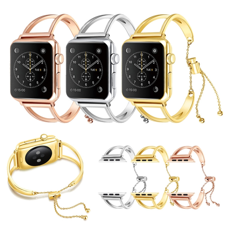 Letter V Shape Bracelet Metal Wrist Watch Band with Stainless Steel Buckle for Apple Watch Ultra 49mm&Watch Ultra 2 49mm / Series 10 46mm / 9&8&7 45mm / SE 3&SE 2&6&SE&5&4 44mm / 3&2&1 42mm, 7 45mm / 6&SE&5&4 44mm / 3&2&1 42mm