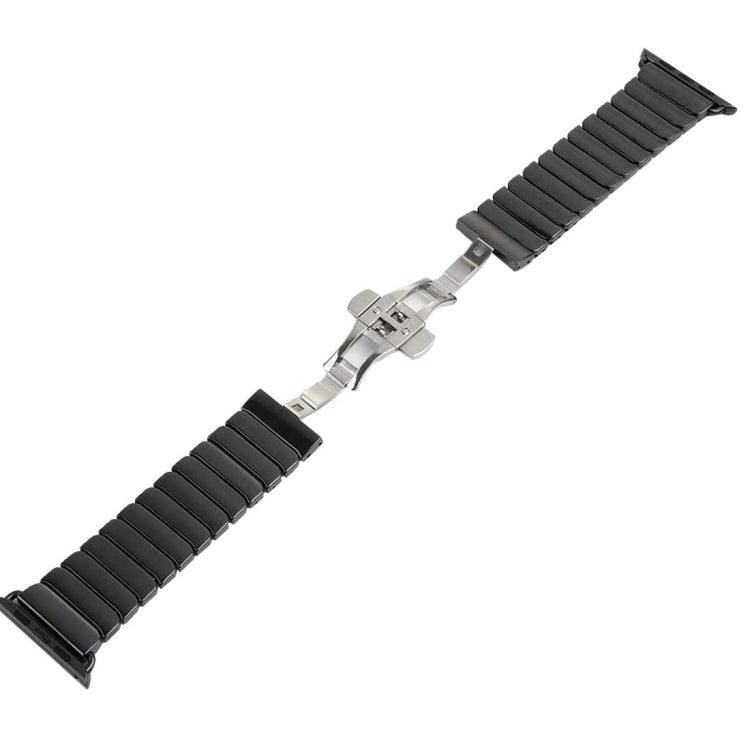 For Apple Watch Ultra 49mm&amp;Watch Ultra 2 49mm / Series 10 46mm / 9&amp;8&amp;7 45mm / SE 3&amp;SE 2&amp;6&amp;SE&amp;5&amp;4 44mm / 3&amp;2&amp;1 42mm Delicate Ceramics Wrist Watch Band, 42mm