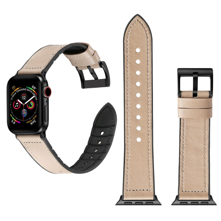 Solid Color TPU + Stainless Steel Watch Band for Apple Watch Series 3 &amp; 2 &amp; 1 42mm, 42mm