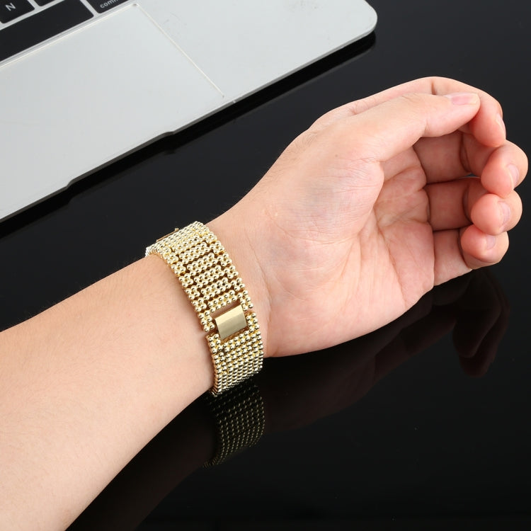 For Apple Watch Ultra 49mm&Watch Ultra 2 49mm / Series 10 46mm / 9&8&7 45mm / SE 3&SE 2&6&SE&5&4 44mm / 3&2&1 42mm Nine Beads Stainless Steel Wrist Strap Watch Band, For Apple Watch Series 7 45mm / 6 & SE & 5 & 4 44mm / 3 & 2 & 1 42mm