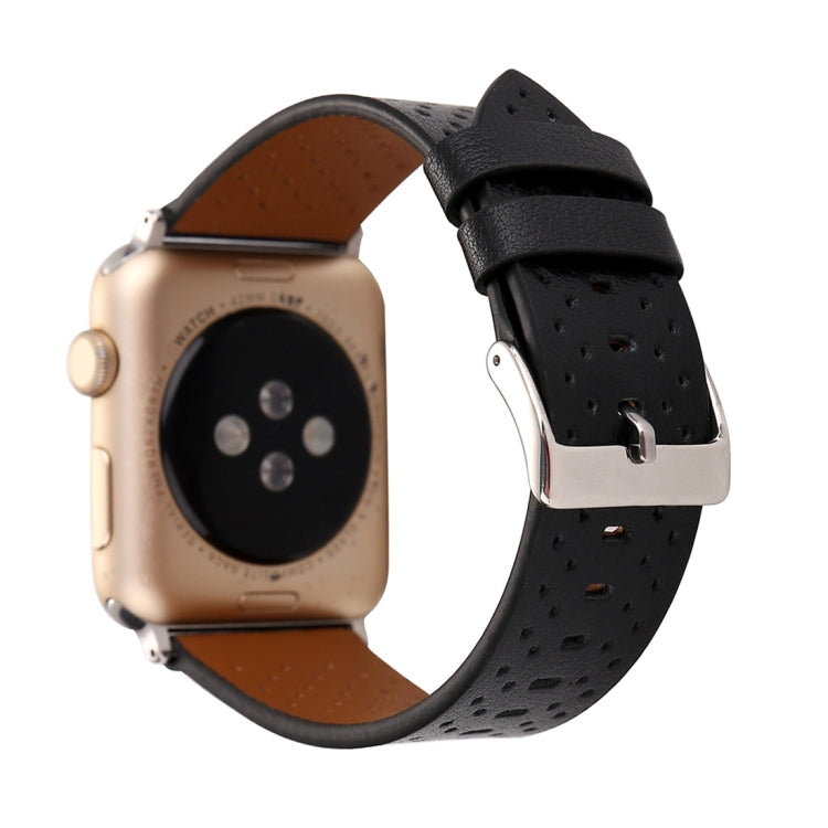 For Apple Watch Series 3 &amp; 2 &amp; 1 38mm Small Cave Genuine Leather Wrist Watch Band, For 38mm