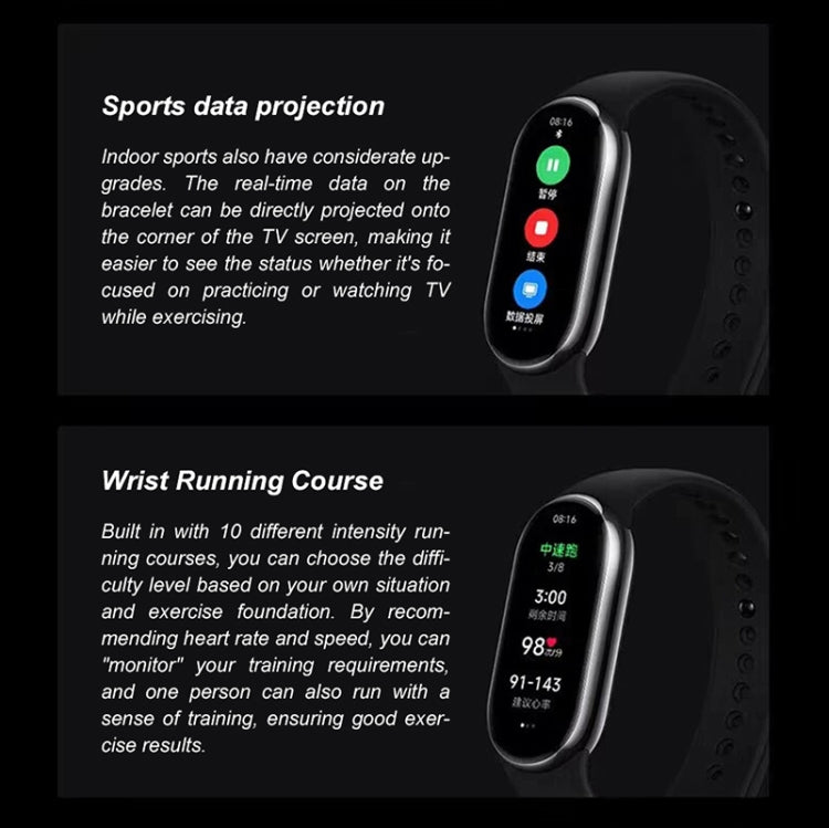 Original Xiaomi Mi Band 8 1.62 inch AMOLED Screen 5ATM Waterproof Smart Watch, Support Blood Oxygen / Heart Rate Monitor, Mi Band 8 Black, Mi Band 8 Light Gold