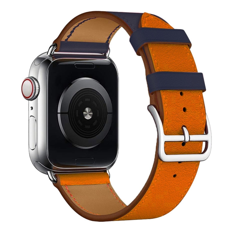 Two Color Single Loop Leather Wrist Strap Watchband for Apple Watch Series 3 & 2 & 1, 38mm Orange+Bright Blue, 42mm Orange+Bright Blue, 38mm Pink+Wine Red, 42mm Pink+Wine Red, 38mm Amber+Orange Red+Light Rose Red, 42mm Amber+Orange Red+Light Rose Red��...