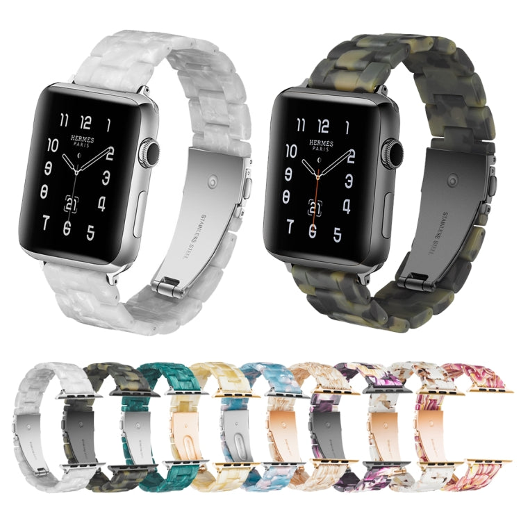 Simple Fashion Resin Watch Strap for, For Apple Watch Series 4 40mm &amp; Series 3 &amp; 2 &amp; 1 38mm, For Apple Watch Series 4 44mm &amp; Series 3 &amp; 2 &amp; 1 42mm