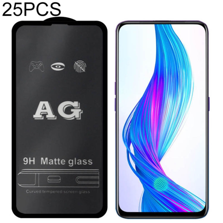 25 PCS AG Matte Frosted Full Cover Tempered Glass, For OPPO R17 Pro, For OPPO R15, For OPPO A7, For OPPO F7, For OPPO A83, For OPPO R11, For OPPO R11s, For OPPO Reno, For OPPO A1k, For OPPO Realme 3 Pro, For OPPO Realme X, For OPPO Realme X Lite�������...