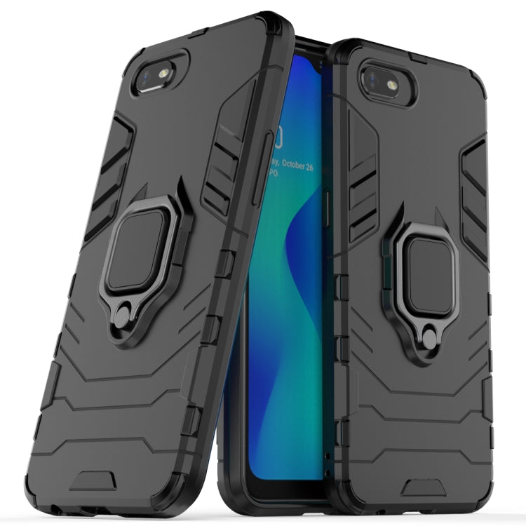 Panther PC + TPU Shockproof Protective Case with Magnetic Ring Holder for OPPO, For OPPO A1k, For OPPO Realme C2