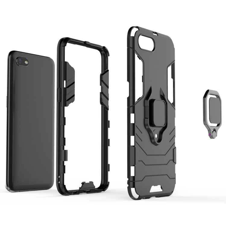 Panther PC + TPU Shockproof Protective Case with Magnetic Ring Holder for OPPO, For OPPO A1k, For OPPO Realme C2