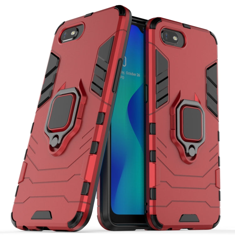 Panther PC + TPU Shockproof Protective Case with Magnetic Ring Holder for OPPO, For OPPO A1k, For OPPO Realme C2