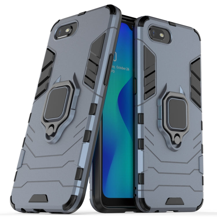 Panther PC + TPU Shockproof Protective Case with Magnetic Ring Holder for OPPO, For OPPO A1k, For OPPO Realme C2