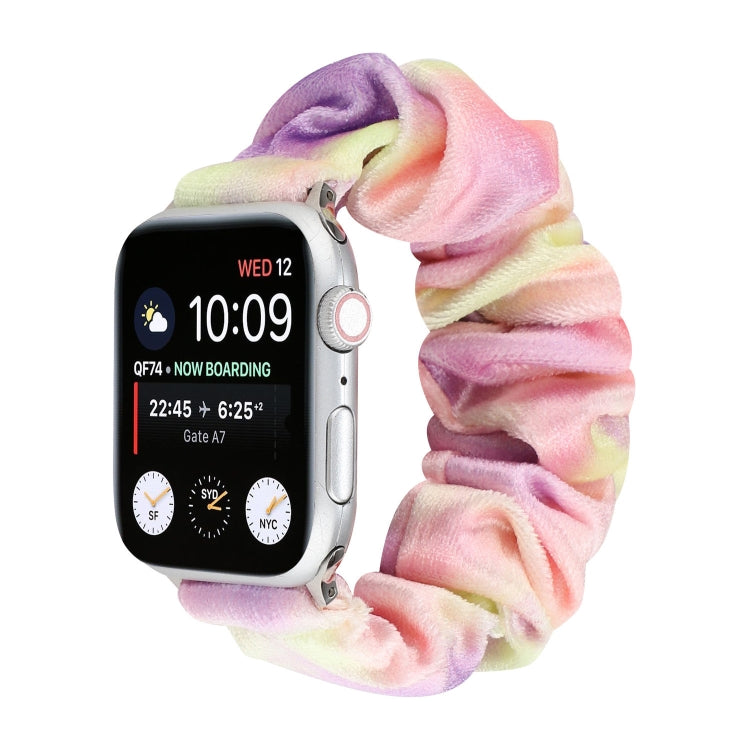 Flannel Hair Ring Replacement Strap Watchband, For Apple Watch Ultra 49mm / Series 8&amp;7 45mm / SE 2&amp;6&amp;SE&amp;5&amp;4 44mm / 3&amp;2&amp;1 42mm, For Apple Watch Series 7 45mm / 6 &amp; SE &amp; 5 &amp; 4 44mm / 3 &amp; 2 &amp; 1 42mm