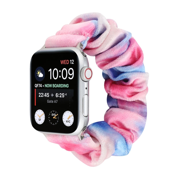 Flannel Hair Ring Replacement Strap Watchband, For Apple Watch Ultra 49mm / Series 8&amp;7 45mm / SE 2&amp;6&amp;SE&amp;5&amp;4 44mm / 3&amp;2&amp;1 42mm, For Apple Watch Series 7 45mm / 6 &amp; SE &amp; 5 &amp; 4 44mm / 3 &amp; 2 &amp; 1 42mm