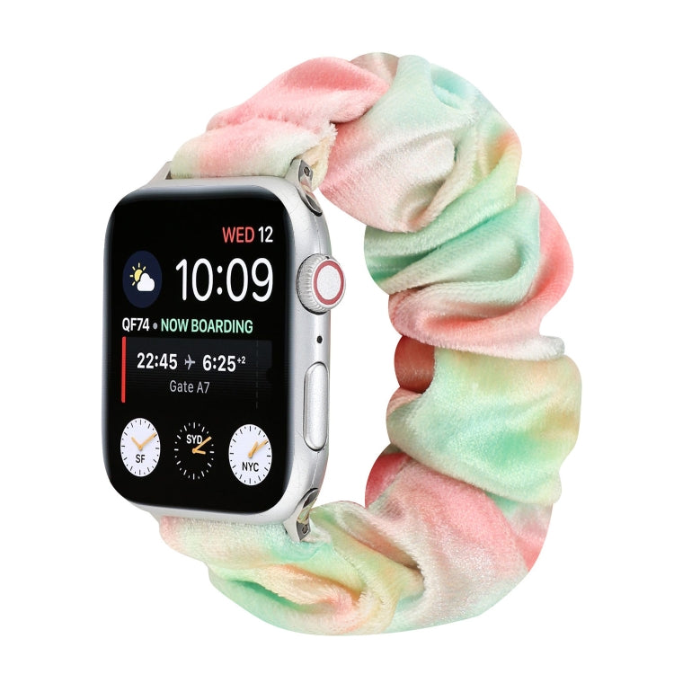 Flannel Hair Ring Replacement Strap Watchband, For Apple Watch Ultra 49mm / Series 8&amp;7 45mm / SE 2&amp;6&amp;SE&amp;5&amp;4 44mm / 3&amp;2&amp;1 42mm, For Apple Watch Series 7 45mm / 6 &amp; SE &amp; 5 &amp; 4 44mm / 3 &amp; 2 &amp; 1 42mm