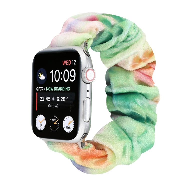 Flannel Hair Ring Replacement Strap Watchband, For Apple Watch Ultra 49mm / Series 8&amp;7 45mm / SE 2&amp;6&amp;SE&amp;5&amp;4 44mm / 3&amp;2&amp;1 42mm, For Apple Watch Series 7 45mm / 6 &amp; SE &amp; 5 &amp; 4 44mm / 3 &amp; 2 &amp; 1 42mm