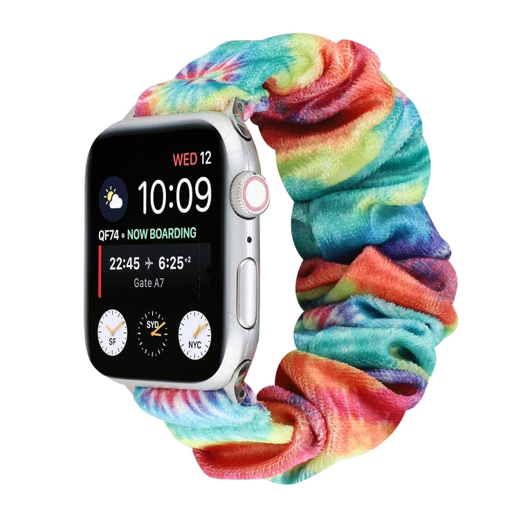Flannel Hair Ring Replacement Strap Watchband, For Apple Watch Ultra 49mm / Series 8&amp;7 45mm / SE 2&amp;6&amp;SE&amp;5&amp;4 44mm / 3&amp;2&amp;1 42mm, For Apple Watch Series 7 45mm / 6 &amp; SE &amp; 5 &amp; 4 44mm / 3 &amp; 2 &amp; 1 42mm