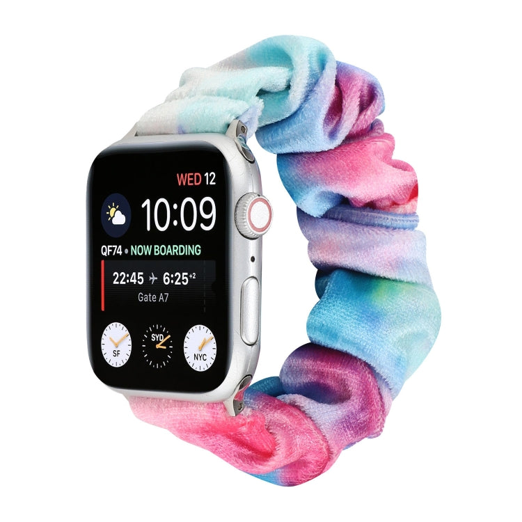 Flannel Hair Ring Replacement Strap Watchband, For Apple Watch Ultra 49mm / Series 8&amp;7 45mm / SE 2&amp;6&amp;SE&amp;5&amp;4 44mm / 3&amp;2&amp;1 42mm, For Apple Watch Series 7 45mm / 6 &amp; SE &amp; 5 &amp; 4 44mm / 3 &amp; 2 &amp; 1 42mm
