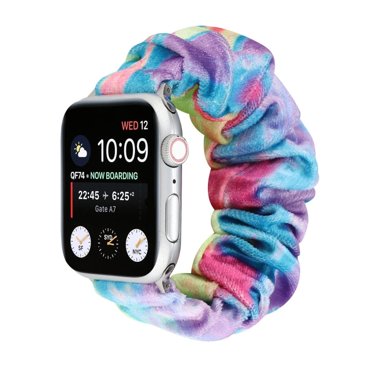 Flannel Hair Ring Replacement Strap Watchband, For Apple Watch Ultra 49mm / Series 8&amp;7 45mm / SE 2&amp;6&amp;SE&amp;5&amp;4 44mm / 3&amp;2&amp;1 42mm, For Apple Watch Series 7 45mm / 6 &amp; SE &amp; 5 &amp; 4 44mm / 3 &amp; 2 &amp; 1 42mm