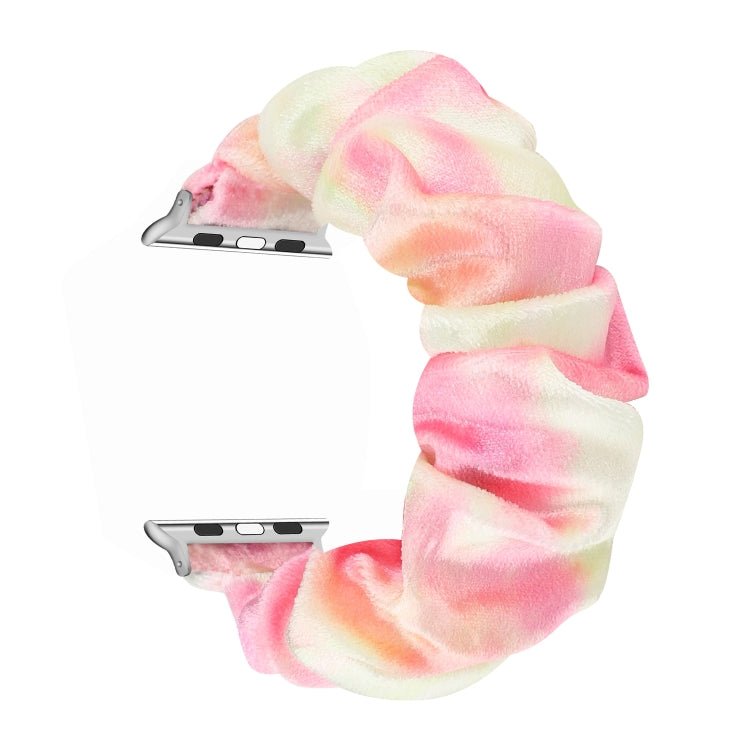 Flannel Hair Ring Replacement Strap Watchband, For Apple Watch Series 8&amp;7 41mm / SE 2&amp;6&amp;SE&amp;5&amp;4 40mm / 3&amp;2&amp;1 38mm