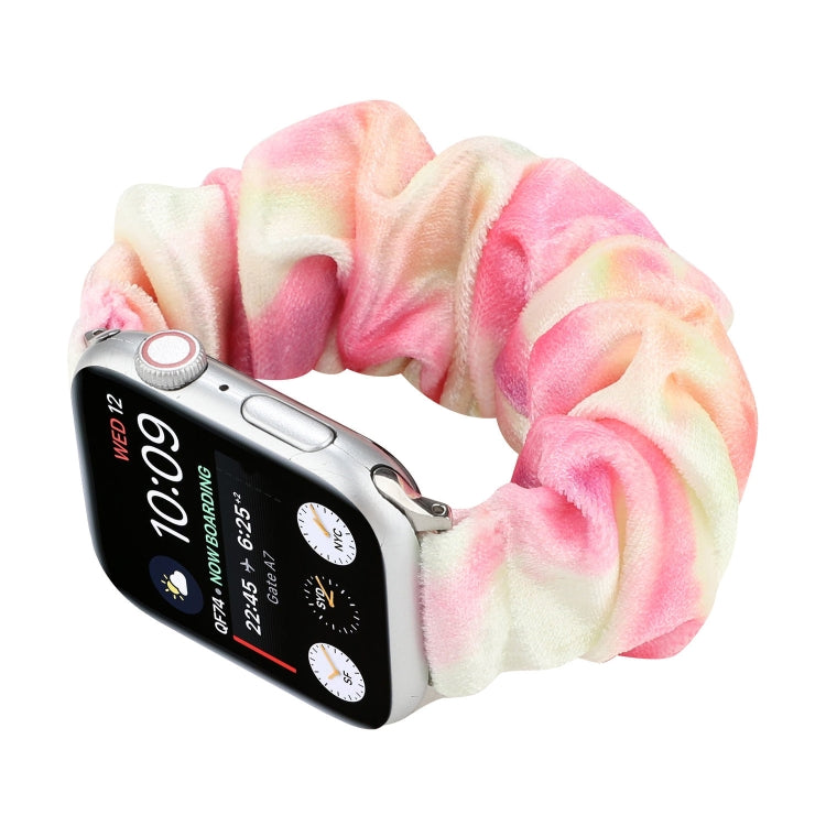 Flannel Hair Ring Replacement Strap Watchband, For Apple Watch Series 8&amp;7 41mm / SE 2&amp;6&amp;SE&amp;5&amp;4 40mm / 3&amp;2&amp;1 38mm