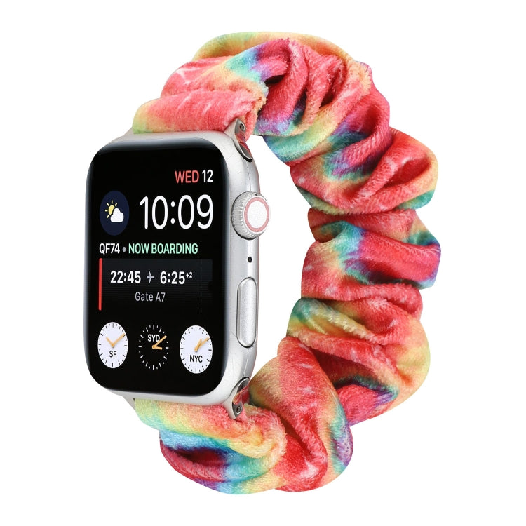 Flannel Hair Ring Replacement Strap Watchband, For Apple Watch Series 8&amp;7 41mm / SE 2&amp;6&amp;SE&amp;5&amp;4 40mm / 3&amp;2&amp;1 38mm