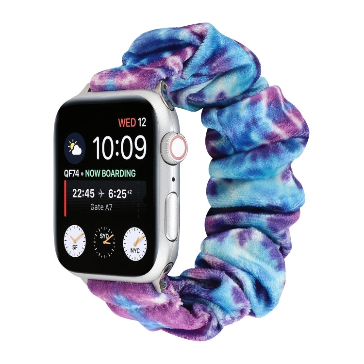 Flannel Hair Ring Replacement Strap Watchband, For Apple Watch Series 8&amp;7 41mm / SE 2&amp;6&amp;SE&amp;5&amp;4 40mm / 3&amp;2&amp;1 38mm