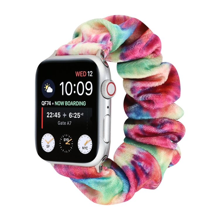 Flannel Hair Ring Replacement Strap Watchband, For Apple Watch Series 8&amp;7 41mm / SE 2&amp;6&amp;SE&amp;5&amp;4 40mm / 3&amp;2&amp;1 38mm