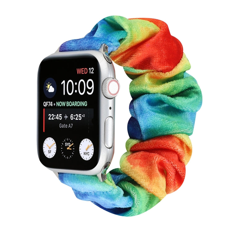 Flannel Hair Ring Replacement Strap Watchband, For Apple Watch Series 8&amp;7 41mm / SE 2&amp;6&amp;SE&amp;5&amp;4 40mm / 3&amp;2&amp;1 38mm