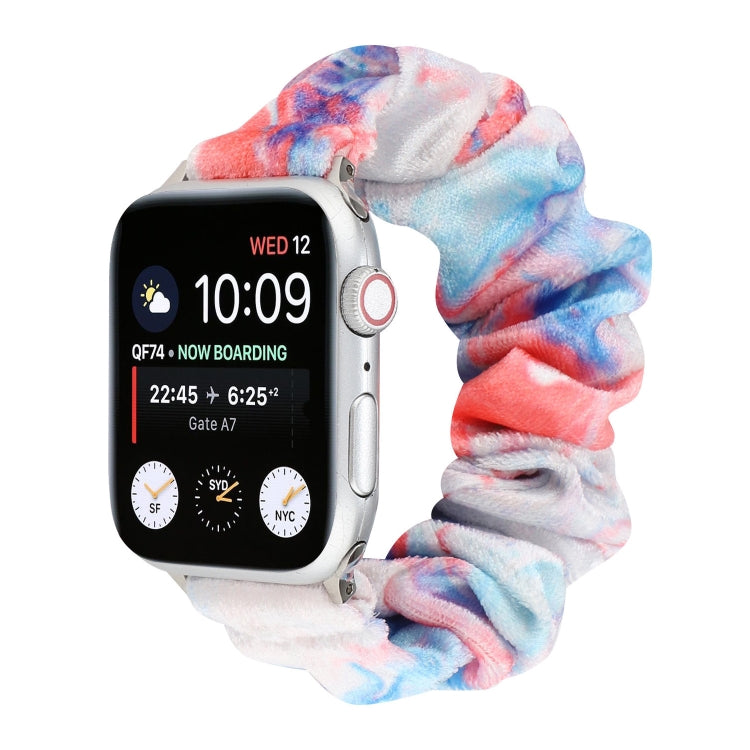 Flannel Hair Ring Replacement Strap Watchband, For Apple Watch Series 8&amp;7 41mm / SE 2&amp;6&amp;SE&amp;5&amp;4 40mm / 3&amp;2&amp;1 38mm