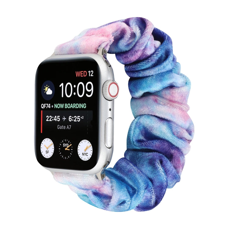 Flannel Hair Ring Replacement Strap Watchband, For Apple Watch Series 8&amp;7 41mm / SE 2&amp;6&amp;SE&amp;5&amp;4 40mm / 3&amp;2&amp;1 38mm