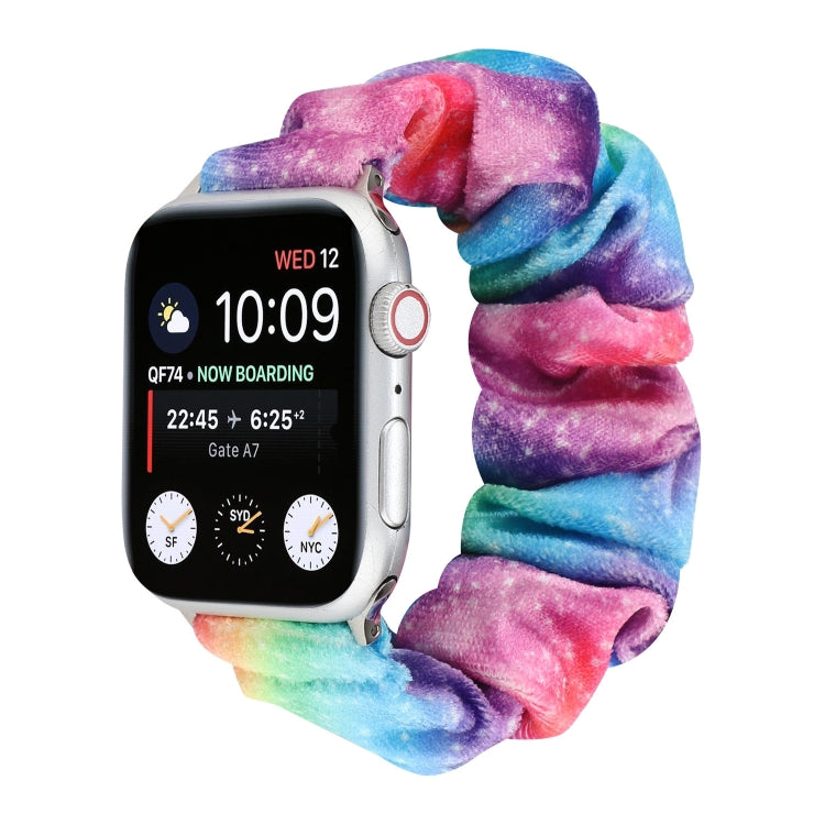 Flannel Hair Ring Replacement Strap Watchband, For Apple Watch Series 8&amp;7 41mm / SE 2&amp;6&amp;SE&amp;5&amp;4 40mm / 3&amp;2&amp;1 38mm