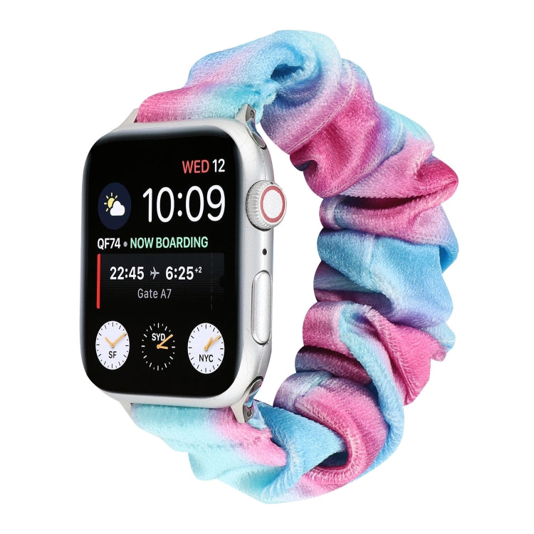 Flannel Hair Ring Replacement Strap Watchband, For Apple Watch Series 8&amp;7 41mm / SE 2&amp;6&amp;SE&amp;5&amp;4 40mm / 3&amp;2&amp;1 38mm