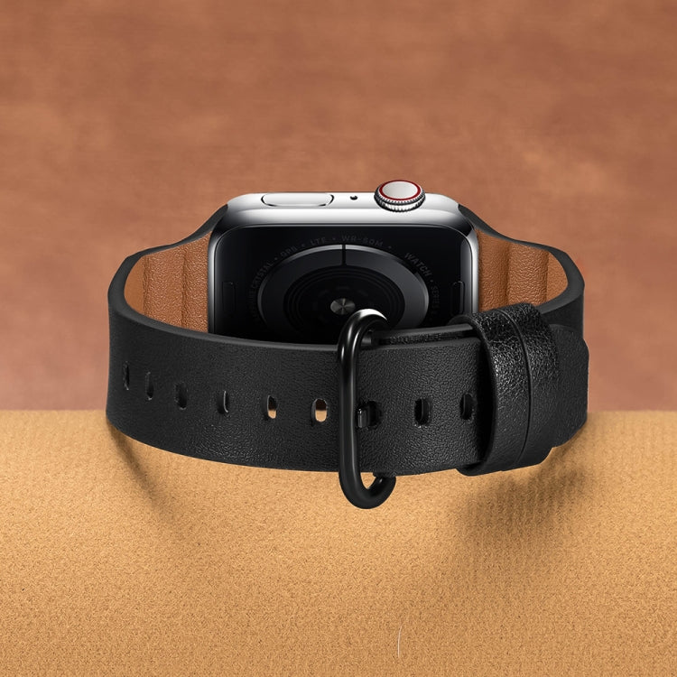 Replacement Genuine Leather Watchbands, For Apple Watch Series 7 45mm / 6 &amp; SE &amp; 5 &amp; 4 44mm / 3 &amp; 2 &amp; 1 42mm, For Apple Watch Series 7 41mm / 6 &amp; SE &amp; 5 &amp; 4 40mm / 3 &amp; 2 &amp; 1 38mm