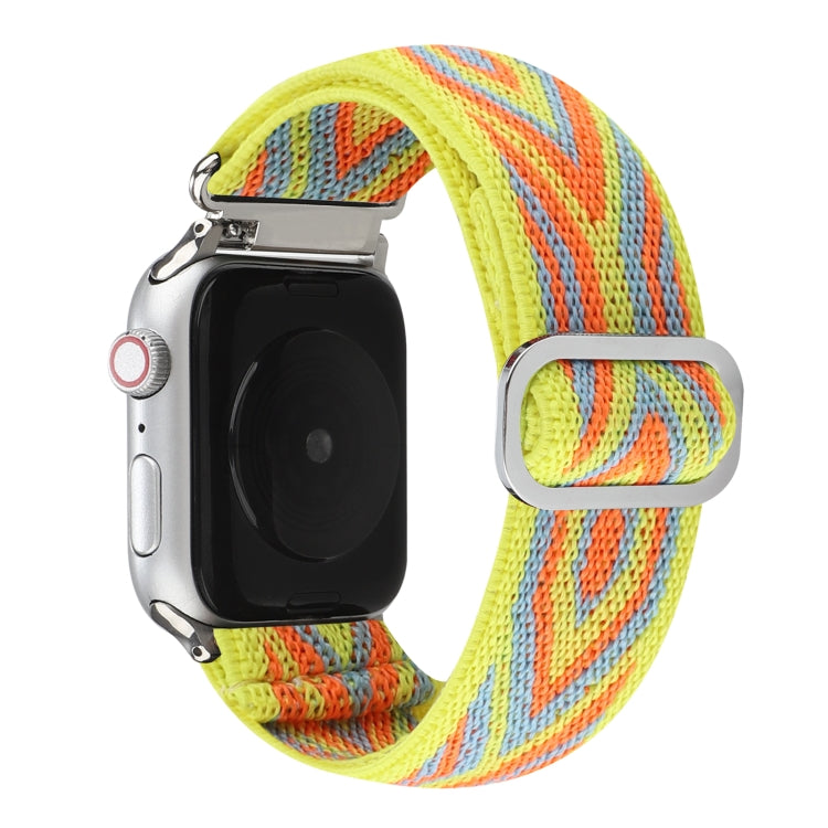 Metal Japanese Buckle Elastic Nylon Replacement Watchbands, For Apple Watch Ultra 49mm / Series 8&amp;7 45mm / SE 2&amp;6&amp;SE&amp;5&amp;4 44mm / 3&amp;2&amp;1 42mm