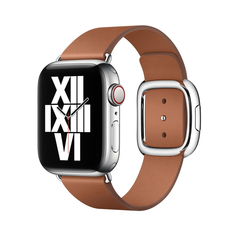 Modern Style Leather Watchband For Apple Watch Series 6 & SE & 5 & 4 40mm / 3 & 2 & 1 38mm, For Apple Watch Series 8&7 41mm / SE 2&6&SE&5&4 40mm / 3&2&1 38mm, For Apple Watch Series 7 41mm / 6 & SE & 5 & 4 40mm / 3 & 2 & 1 38mm