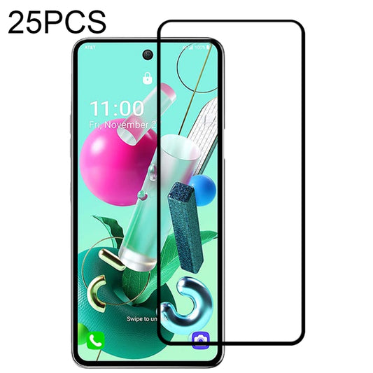 25 PCS Full Glue Full Screen Tempered Glass Film, For LG K92 5G, For OPPO A53 5G / A11s, For Samsung Galaxy A02s, For Samsung Galaxy A12 / A12 Nacho / A13 5G, For vivo X50e 5G, For Xiaomi Redmi Note 9 4G, For Xiaomi Redmi Note 9 5G