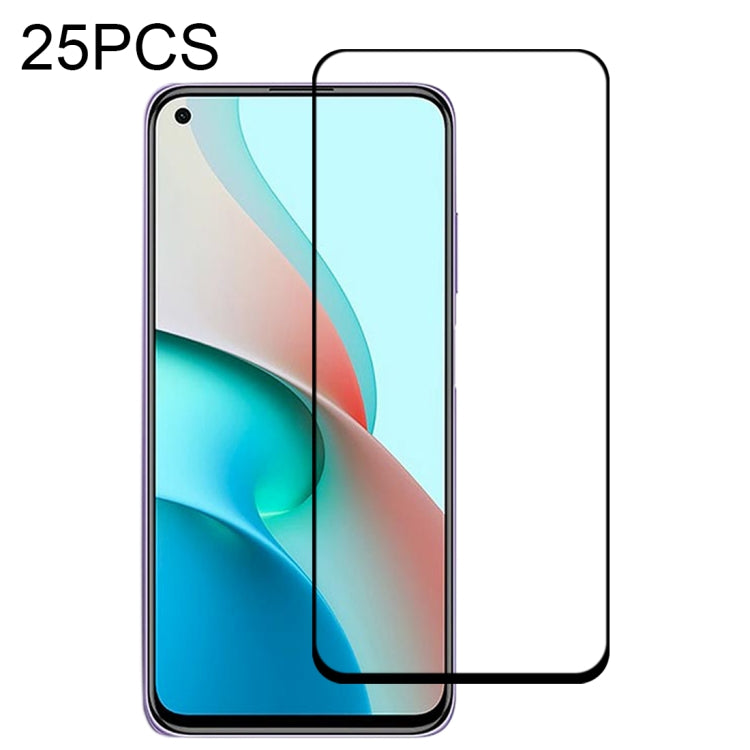 25 PCS Full Glue Full Screen Tempered Glass Film, For LG K92 5G, For OPPO A53 5G / A11s, For Samsung Galaxy A02s, For Samsung Galaxy A12 / A12 Nacho / A13 5G, For vivo X50e 5G, For Xiaomi Redmi Note 9 4G, For Xiaomi Redmi Note 9 5G