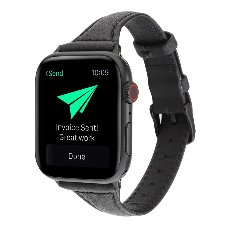 Crazy Horse Texture Genuine Leather Strap, For Apple Watch Series 7 41mm / 6 &amp; SE &amp; 5 &amp; 4 40mm / 3 &amp; 2 &amp; 1 38mm, For Apple Watch Series 8&amp;7 41mm / SE 2&amp;6&amp;SE&amp;5&amp;4 40mm / 3&amp;2&amp;1 38mm