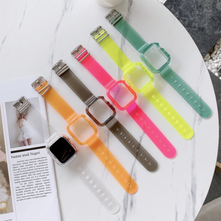 Candy Color Transparent TPU Watchband For Apple Watch Series 6 &amp; SE &amp; 5 &amp; 4 40mm, For Apple Watch Series 7 41mm / &amp; 6 &amp; SE &amp; 5 &amp; 4 40mm