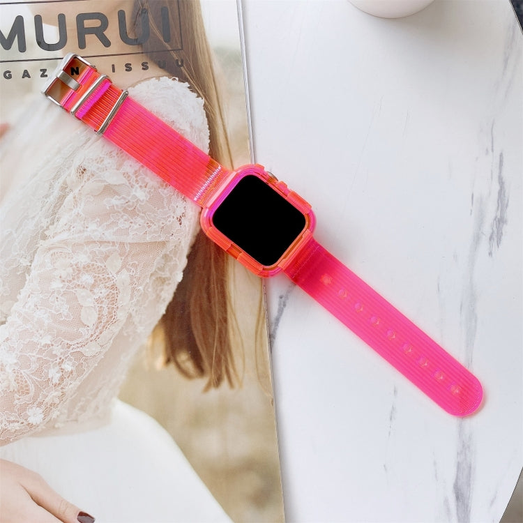 Candy Color Transparent TPU Watchband For Apple Watch Series 6 &amp; SE &amp; 5 &amp; 4 40mm, For Apple Watch Series 7 41mm / &amp; 6 &amp; SE &amp; 5 &amp; 4 40mm