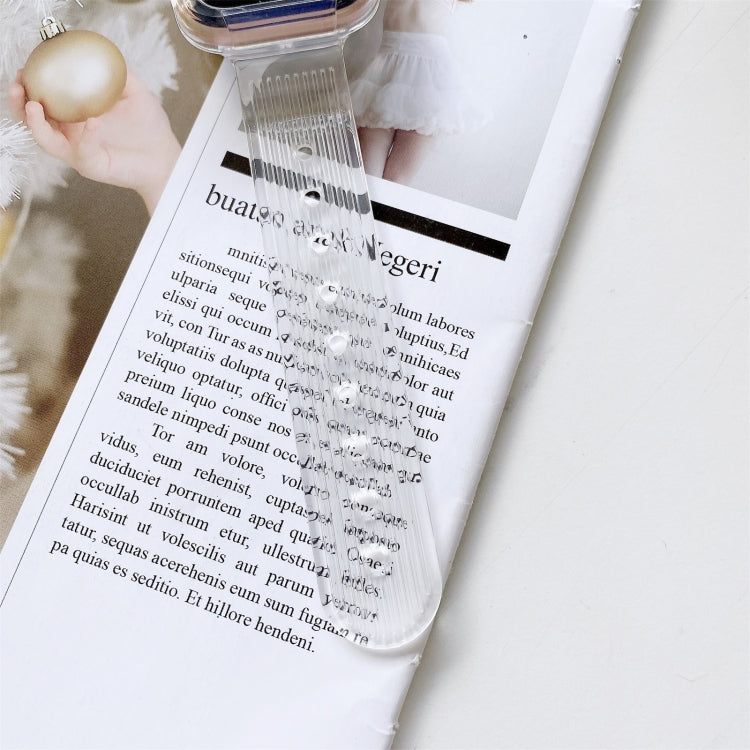 Candy Color Transparent TPU Watchband For Apple Watch Series 6 &amp; SE &amp; 5 &amp; 4 44mm, For Apple Watch Series 7 45mm / &amp; 6 &amp; SE &amp; 5 &amp; 4 44mm