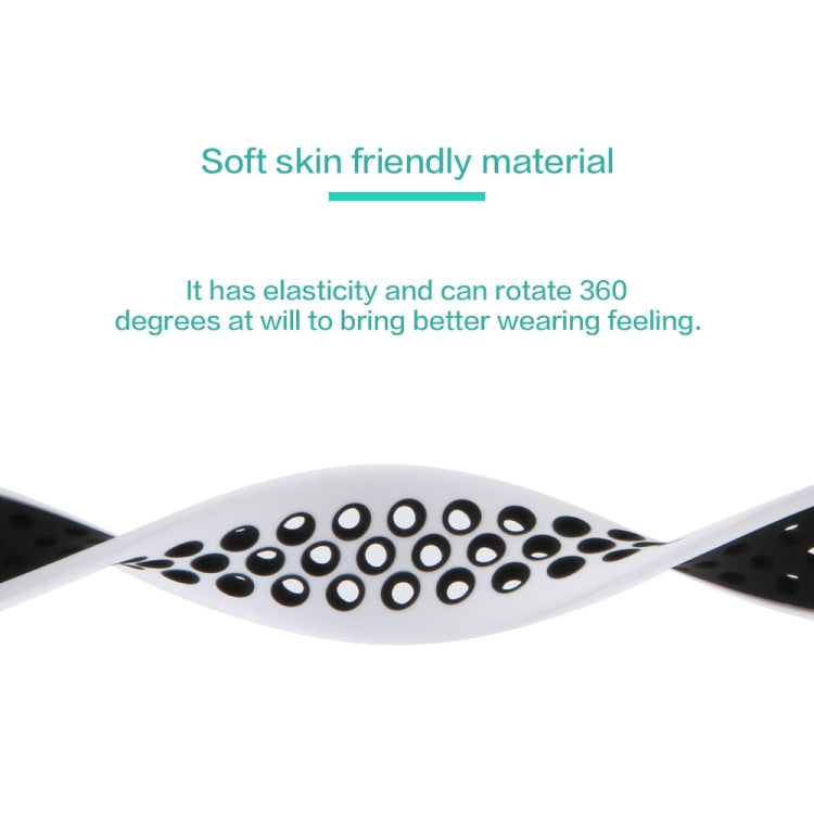 Elastic Silicone Watchband For Apple Watch Series 6 & SE & 5 & 4 40mm / 3 & 2 & 1 38mm, Length: 160mm, 160mm (White Black), 160mm (Black), 160mm (Black Yellow), 160mm (Black Grey), 160mm (Red Black), 160mm (Black White), 160mm (Black Red)��������������...