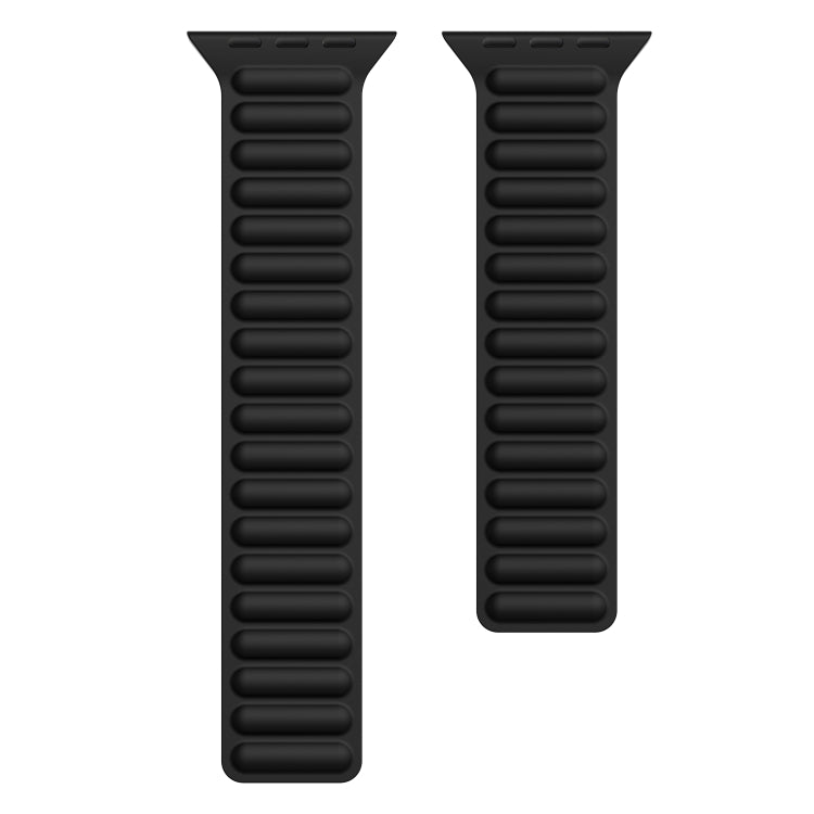 Silicone Magnetic Chain Watchband For Apple Watch Series 6 & SE & 5 & 4 40mm / 3 & 2 & 1 38mm, For Apple Watch Series 7 41mm / 6 & SE & 5 & 4 40mm / 3 & 2 & 1 38mm, For Apple Watch Series 8&7 41mm / SE 2&6&SE&5&4 40mm / 3&2&1 38mm