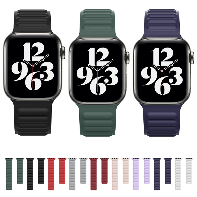 Silicone Magnetic Chain Watchband For Apple Watch Series 6 & SE & 5 & 4 44mm / 3 & 2 & 1 42mm