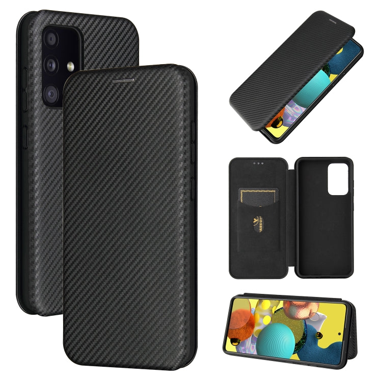 Carbon Fiber Texture Magnetic Horizontal Flip TPU + PC + PU Leather Case with Card Slot