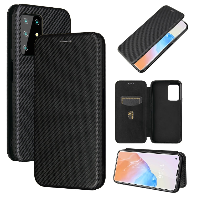 Carbon Fiber Texture Magnetic Horizontal Flip TPU + PC + PU Leather Case with Card Slot