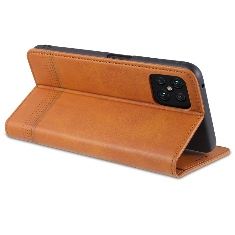 AZNS Magnetic Calf Texture Horizontal Flip Leather Case with Card Slots &amp; Holder &amp; Wallet