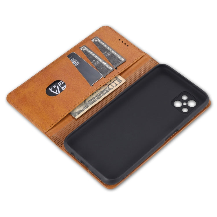 AZNS Magnetic Calf Texture Horizontal Flip Leather Case with Card Slots &amp; Holder &amp; Wallet