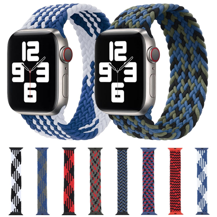 Plastic Buckle Mixed Color Nylon Braided Single Loop Replacement Watchbands For Apple Watch Series 6 &amp; SE &amp; 5 &amp; 4 44mm / 3 &amp; 2 &amp; 1 42mm, XXL