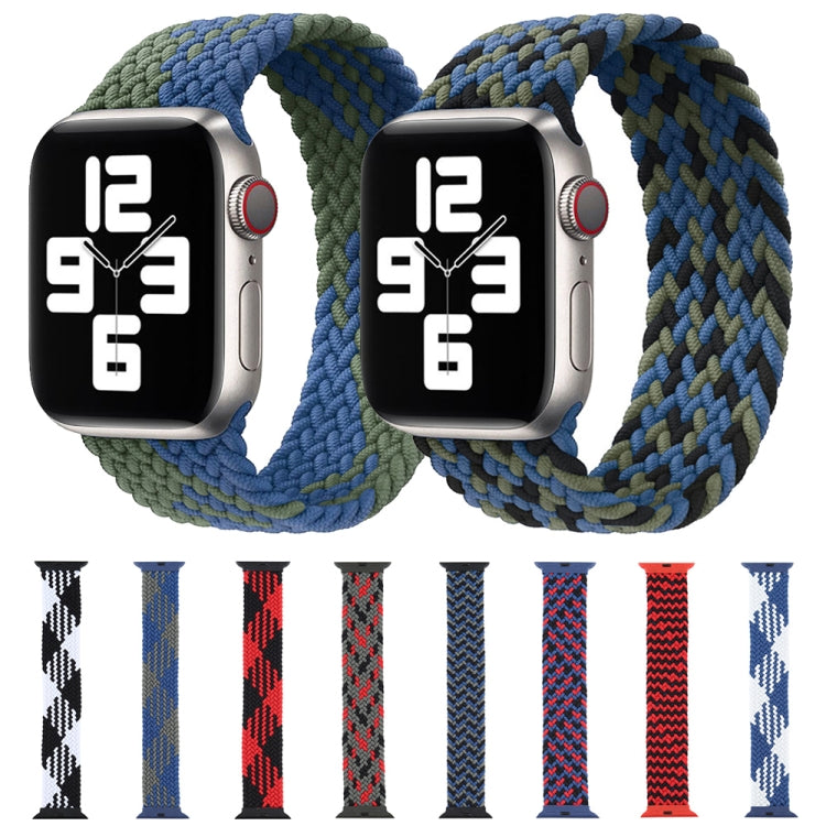 Plastic Buckle Mixed Color Nylon Braided Single Loop Replacement Watchbands For Apple Watch Series 6 &amp; SE &amp; 5 &amp; 4 40mm / 3 &amp; 2 &amp; 1 38mm, S, M, L, XL
