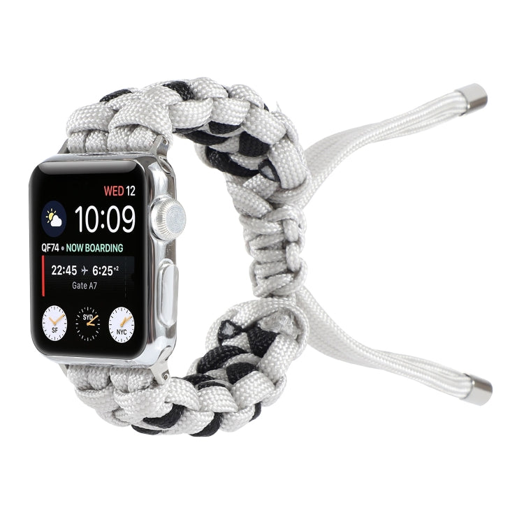 Braided Umbrella Cord Watch Strap, For Apple Watch Ultra 49mm / Series 8&7 45mm / SE 2&6&SE&5&4 44mm / 3&2&1 42mm, For Apple Watch Series 8&7 41mm / SE 2&6&SE&5&4 40mm / 3&2&1 38mm, For Apple Watch Series 7 45mm / 6 & SE & 5 & 4 44mm / 3 & 2 & 1 42mm