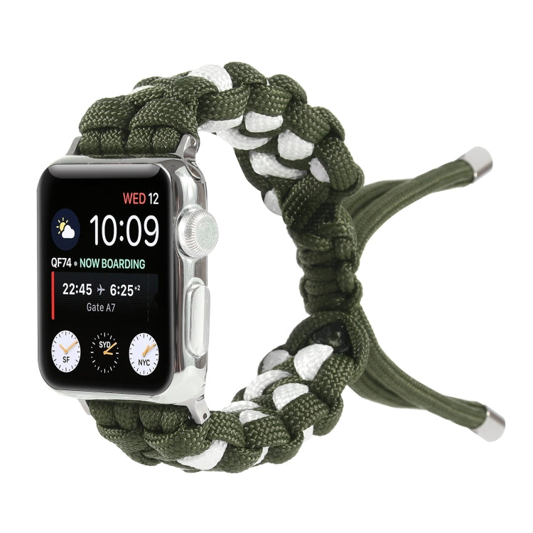 Braided Umbrella Cord Watch Strap, For Apple Watch Ultra 49mm / Series 8&7 45mm / SE 2&6&SE&5&4 44mm / 3&2&1 42mm, For Apple Watch Series 8&7 41mm / SE 2&6&SE&5&4 40mm / 3&2&1 38mm, For Apple Watch Series 7 45mm / 6 & SE & 5 & 4 44mm / 3 & 2 & 1 42mm